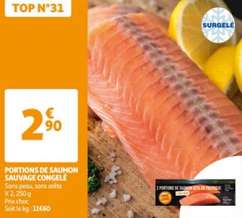 Portions De Saumon Sauvage Congele
