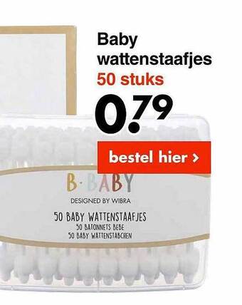 Wibra Baby wattenstaafjes aanbieding