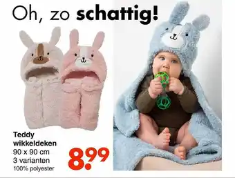 Wibra Teddy wikkeldeken aanbieding