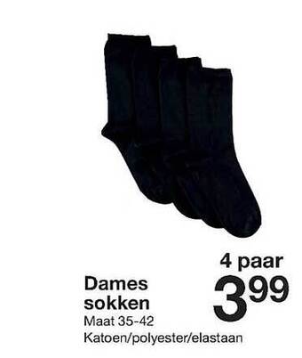 Zeeman Dames sokken aanbieding
