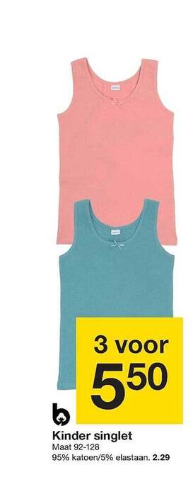 Zeeman Kinder singlet aanbieding
