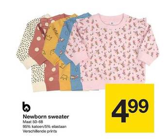 Zeeman Newborn sweater aanbieding