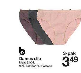 Zeeman Dames slip aanbieding