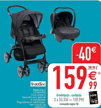 Cora Pack 2 in 1 cassiope trottine aanbieding
