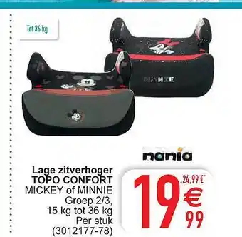 Cora Lage zitverhoger topo confort mikey of minnie aanbieding