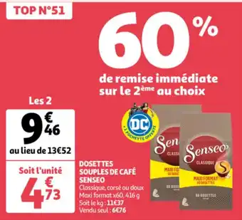 Auchan Senseo Dosettes Souples De Cafe aanbieding