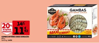 Gambas Tropicales Entieres Crues Surgelees