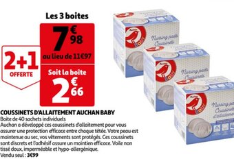Auchan Coussinets d'Allaitement Auchan Baby aanbieding