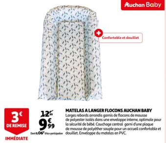 Auchan Matelas a Langer Flocons Auchan Baby aanbieding