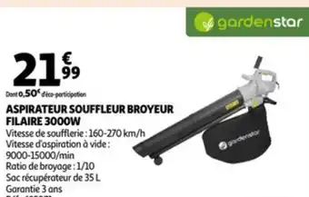 Aspirateur Souffleur Broyeur Filaire 3000W