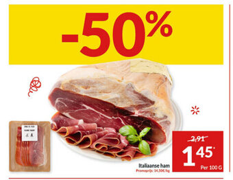 Intermarché Italiaanse ham per 100g aanbieding
