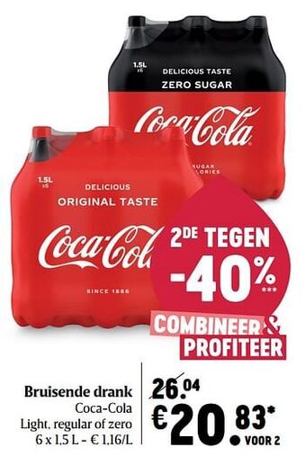 Delhaize Bruisende drank coca-cola aanbieding
