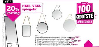Leen Bakker Heel veel spiegels aanbieding