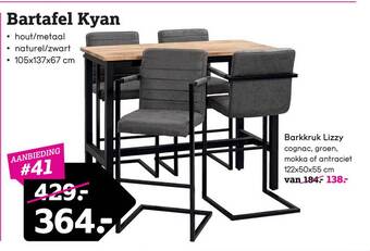 Leen Bakker Bartafel kyan aanbieding