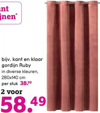 Kant en klaar gordijn ruby