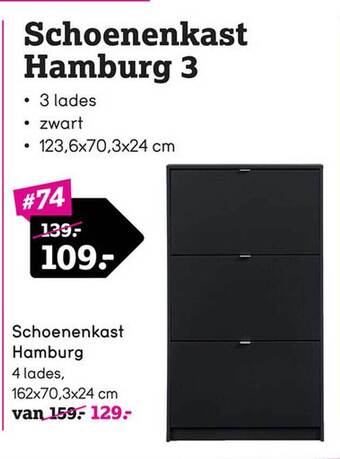 Leen Bakker Schoenenkast hamburg 3 aanbieding