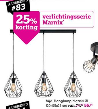 Leen Bakker Hanglamp marnix 3l aanbieding