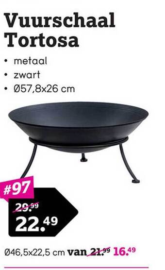 Leen Bakker Vuurschaal tortosa aanbieding
