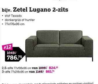 Leen Bakker Zetel lugano 2-zits aanbieding