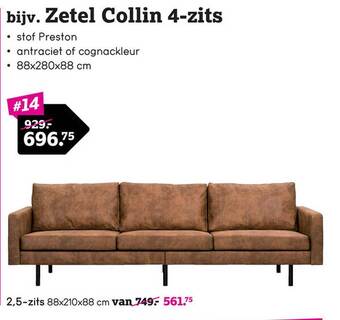 Leen Bakker Zetel collin 4-zits aanbieding