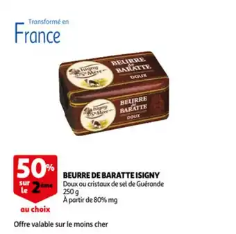 Auchan Isigny Beurre de Baratte 250 g aanbieding