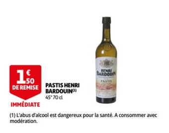 Auchan Henri Bardouin Pastis 45° 70 cl aanbieding