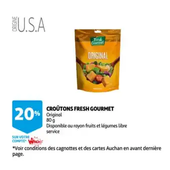 Auchan Fresh Gourmet Croutons 80 g aanbieding