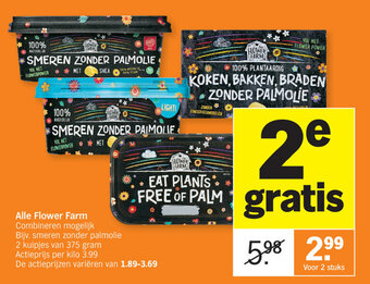 Albert Heijn Flower Farm Smeren zonder palmolie 375 gram aanbieding