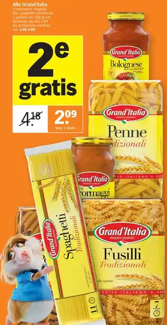 Albert Heijn Grand'Italia Spaghetti tradizionali 500 gram aanbieding