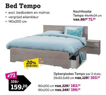 Leen Bakker Bed tempo aanbieding
