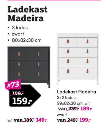 Leen Bakker Ladekast madeira aanbieding