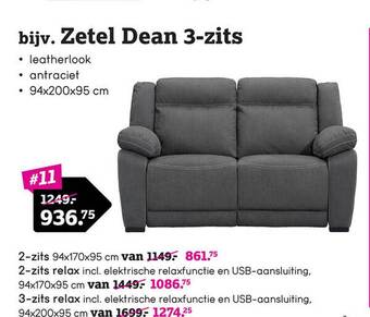 Leen Bakker Zetel dean 3-zits aanbieding