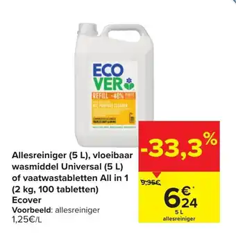 Carrefour Ecover voorbeeld: allesreiniger 5L aanbieding