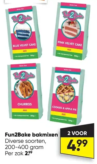 Big Bazar Fun2Bake Bakmixen Diverse Soorten, 200-400gram 2 Voor aanbieding