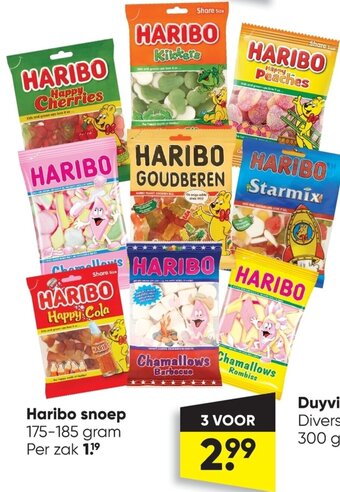 Big Bazar Haribo Snoep 175-185Gram 3 Voor aanbieding