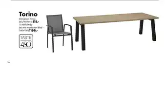 Freetime Torino Diningstoel Tosca 1x Tafel Debry aanbieding