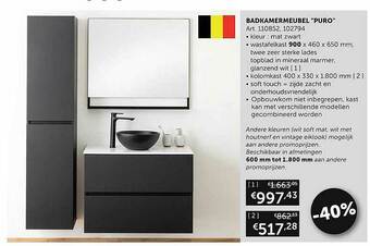 Zelfbouwmarkt Badkamermeubel "Puro" aanbieding