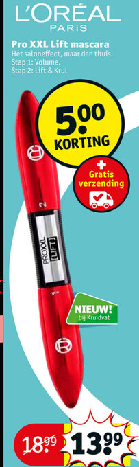 Kruidvat L'Oreal Pro XXL Lift Mascara aanbieding