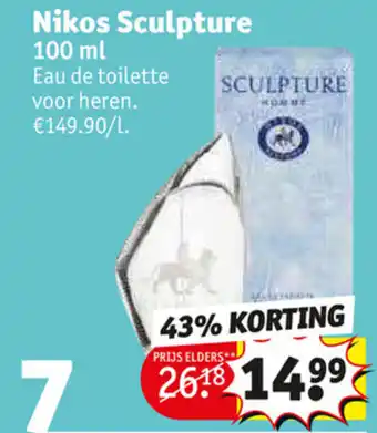 Kruidvat Nikos Sculpture 100ml Eau de Toilette Voor Heren aanbieding
