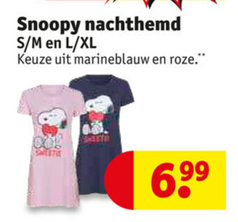 Kruidvat Snoopy Nachthemd aanbieding