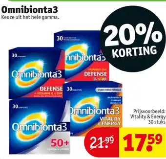 Kruidvat Omnibionta 3 Vitality & Energy 30 Stuks aanbieding
