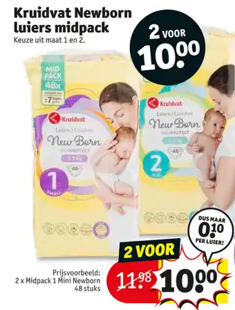 Kruidvat Kruidvat Newborn Luiers Midpack 2 Voor aanbieding