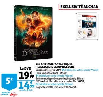 Auchan Les Animaux Fantastiques - Les Secrets De Dumbledore aanbieding