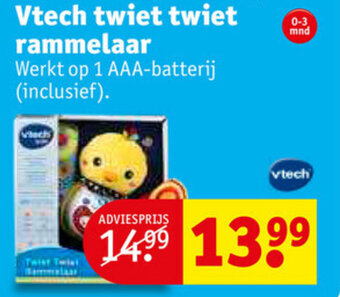 Kruidvat Vtech Twiet Twiet Rammelaar aanbieding