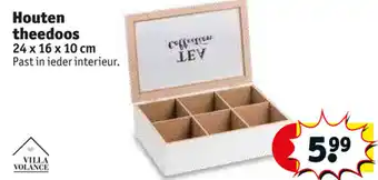 Kruidvat Houten Theedos 24 x 16 x 10 cm aanbieding