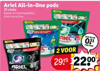 Kruidvat Ariel All In One Pods 35 Stuks 2 Voor aanbieding
