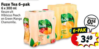 Kruidvat Fuze Tea 6-Pak 6 x 300ml aanbieding