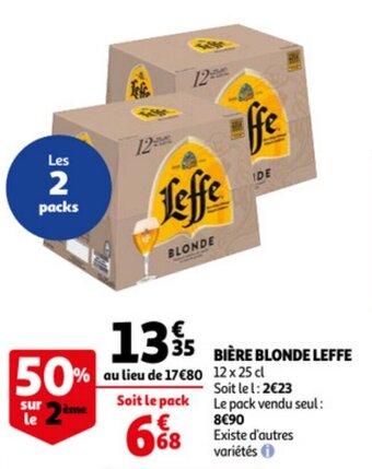 Auchan Biere Blonde Leffe aanbieding