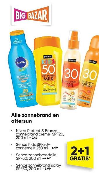 Big Bazar Alle zonnebrand en aftersun aanbieding