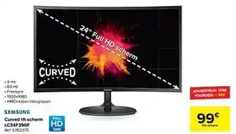 Carrefour Samsung curved tft-scherm lc24f390f aanbieding